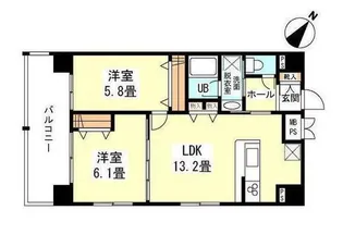 エーエス日暮里【5階】の間取り