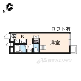 レオパレスBIGRIVER【1階】の間取り