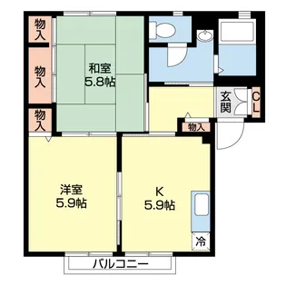 コーポ仲田A【2階】の間取り
