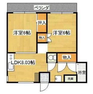 第二ネスト向ケ丘【6階】の間取り