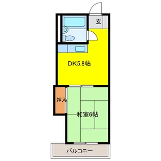 緑園第ニサンコーポ【3階】の間取り