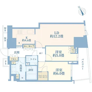 プラウド代官山フロント【2階】の間取り