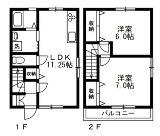 アドバンス乙多見A【1階】の間取り