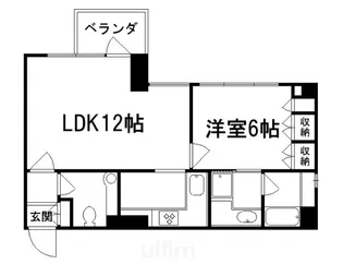 ヴェルビュ二条城東【3階】の間取り