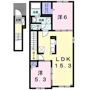 Casa久(カーサ ヒサ)【2階】の間取り