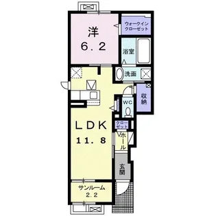 アコールII【1階】の間取り