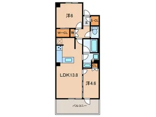 CENTRAL AIR CITY RESIDENCEI【4階】の間取り