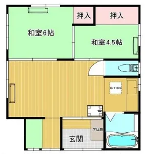 風間アパート【1階】の間取り