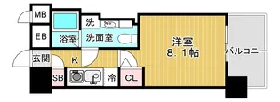 グラマシー京橋【8階】の間取り