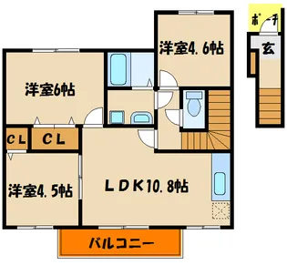 グランディール【2階】の間取り