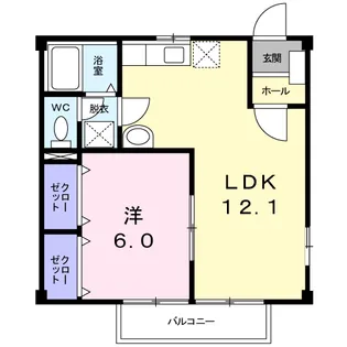 ハイツグラン・ブルー【2階】の間取り