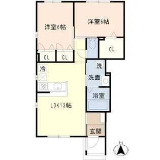 サニーホーム【1階】の間取り