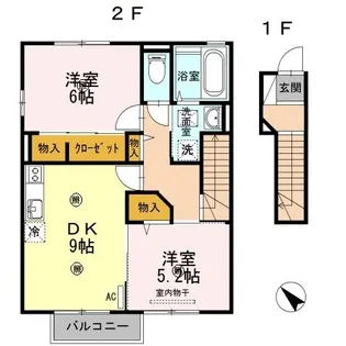 メゾン・ド・ソウェル A棟【2階】の間取り