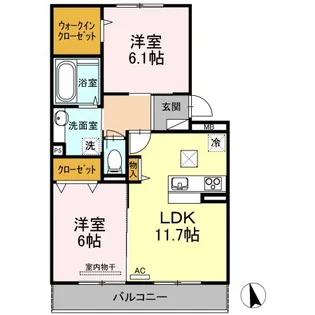 リヴィエール【1階】の間取り
