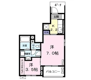 グラン ソレイユ II【1階】の間取り