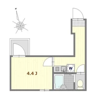 シャンテ谷在家【2階】の間取り