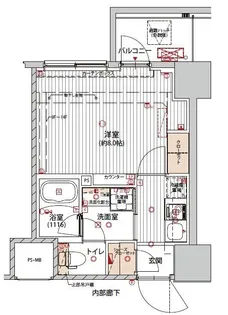 プレシャスハーモニー八王子【14階】の間取り