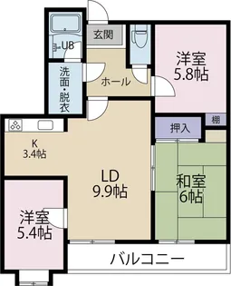 ソシア高月【1階】の間取り