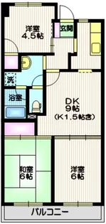 ペルシュワールもえぎ野【3階】の間取り