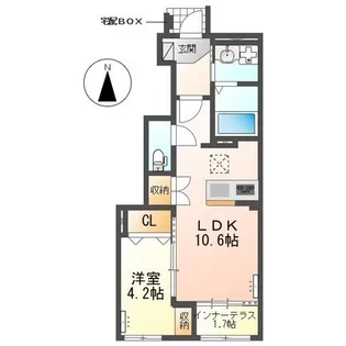 ファミール裏之門【1階】の間取り