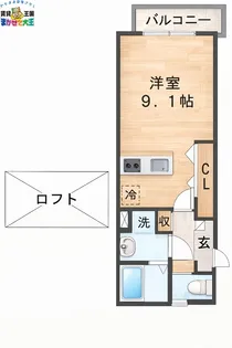 ApartmentGrus山王通り【3階】の間取り