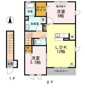 セジュールSakuraVI【2階】の間取り