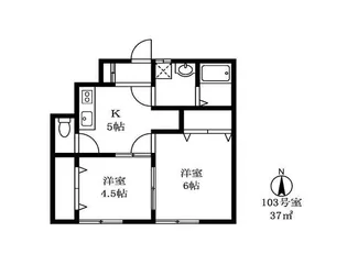 ラフィーネ田園調布【1階】の間取り