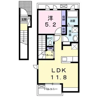 カーサ フィオーレ【2階】の間取り