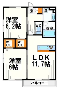 プランドール【3階】の間取り