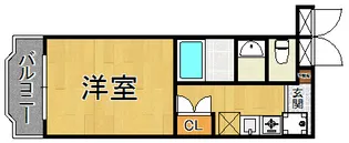 アッシュ宝塚【1階】の間取り