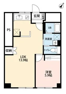 東武北大宮サンライトマンション【4階】の間取り