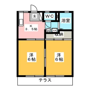 岩田ハイツ【1階】の間取り