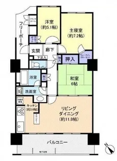 パークグラン縮景園北【16階】の間取り