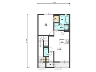 ブランノワール関原E棟【1階】の間取り
