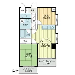 ライオンズマンション田端第2【3階】の間取り