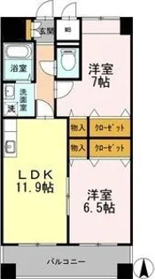 カスタリア志賀本通【12階】の間取り