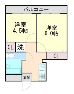 シティーハイツ二宮【4階】の間取り