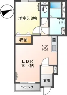 ミルキーハウス【1階】の間取り