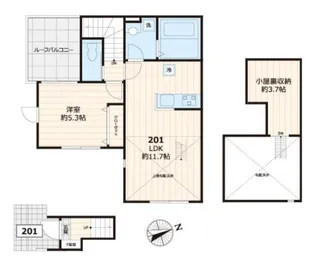 グランメゾン上安松【2階】の間取り