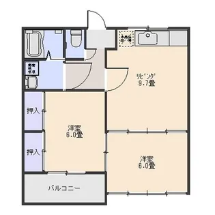 ヴィレッジ小嶋【1階】の間取り