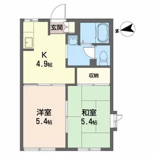 グランパティオ北上 B【1階】の間取り