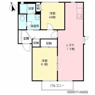 プラスパ高畑A【2階】の間取り