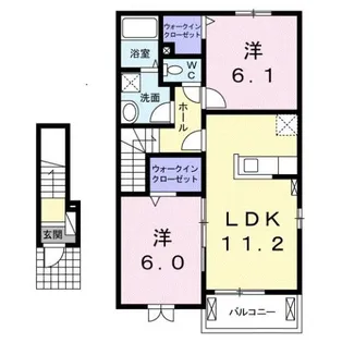 コスモグランツ【2階】の間取り