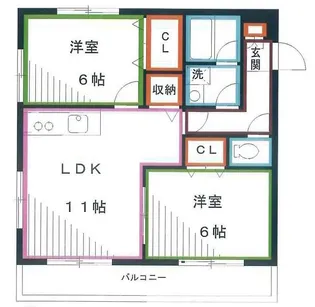 クレアトゥール【1階】の間取り