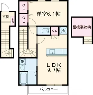 サーラ・マンジェA【2階】の間取り