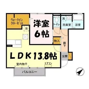 ポルテボヌール 2【1階】の間取り