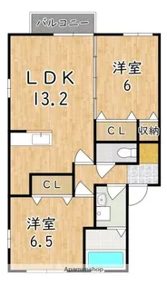パークヒル平塚【1階】の間取り
