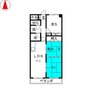 グランデージ関【3階】の間取り