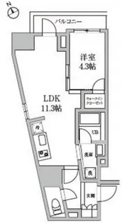 レジディア日本橋馬喰町II【4階】の間取り