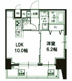 メゾンドアーク南大井【10階】の間取り